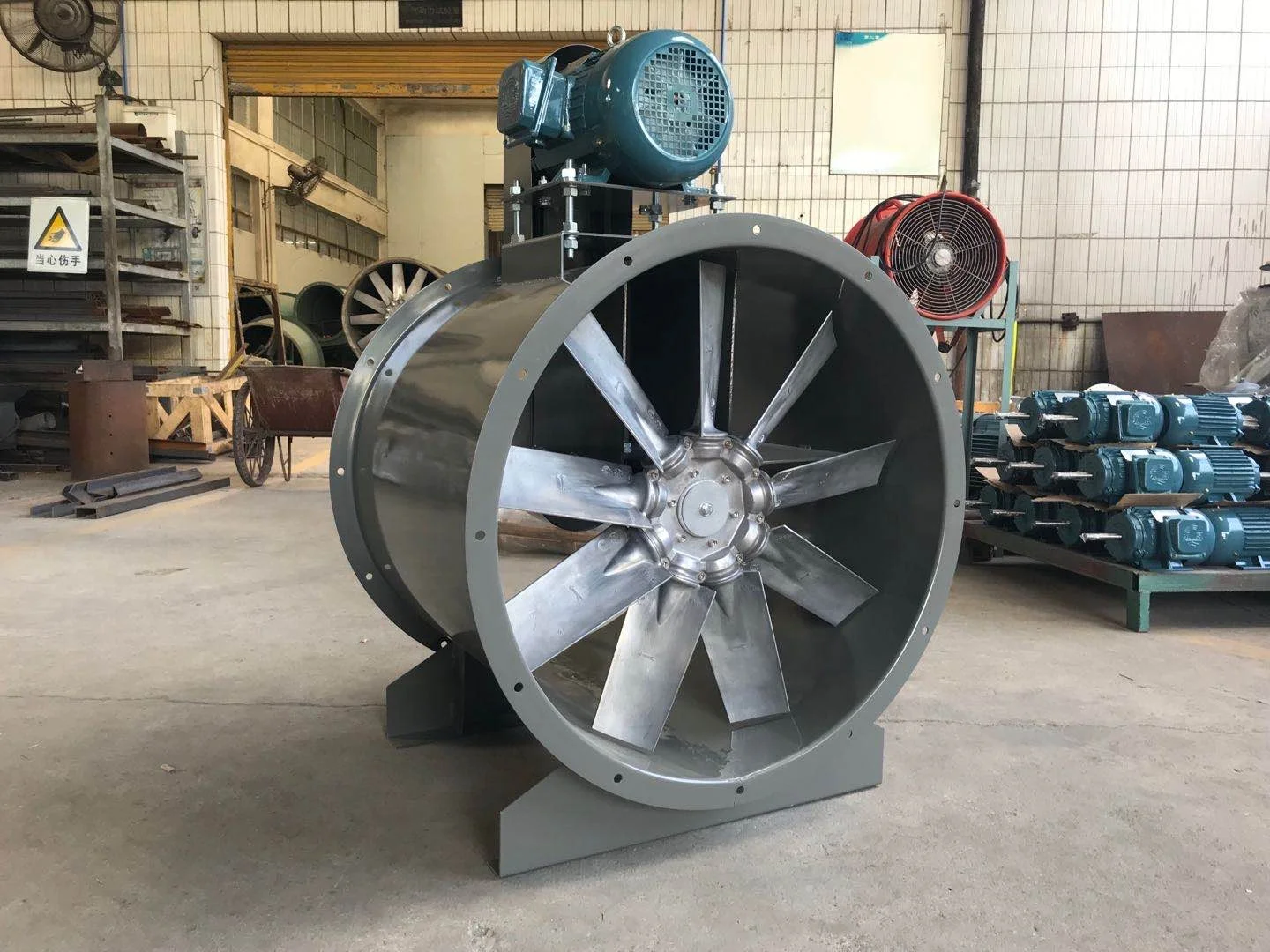 Ventilador axial de ventilação acionada por cinto à prova de explosão de venda quente de 315 mm