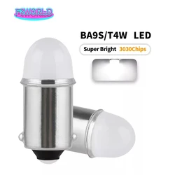 10PCS Super Bright 6V 12V 24V Car Led Light BA9S Ceramic COB LED Light Bulbs BA9S T4W Car License Plate Light Reading Lamp White