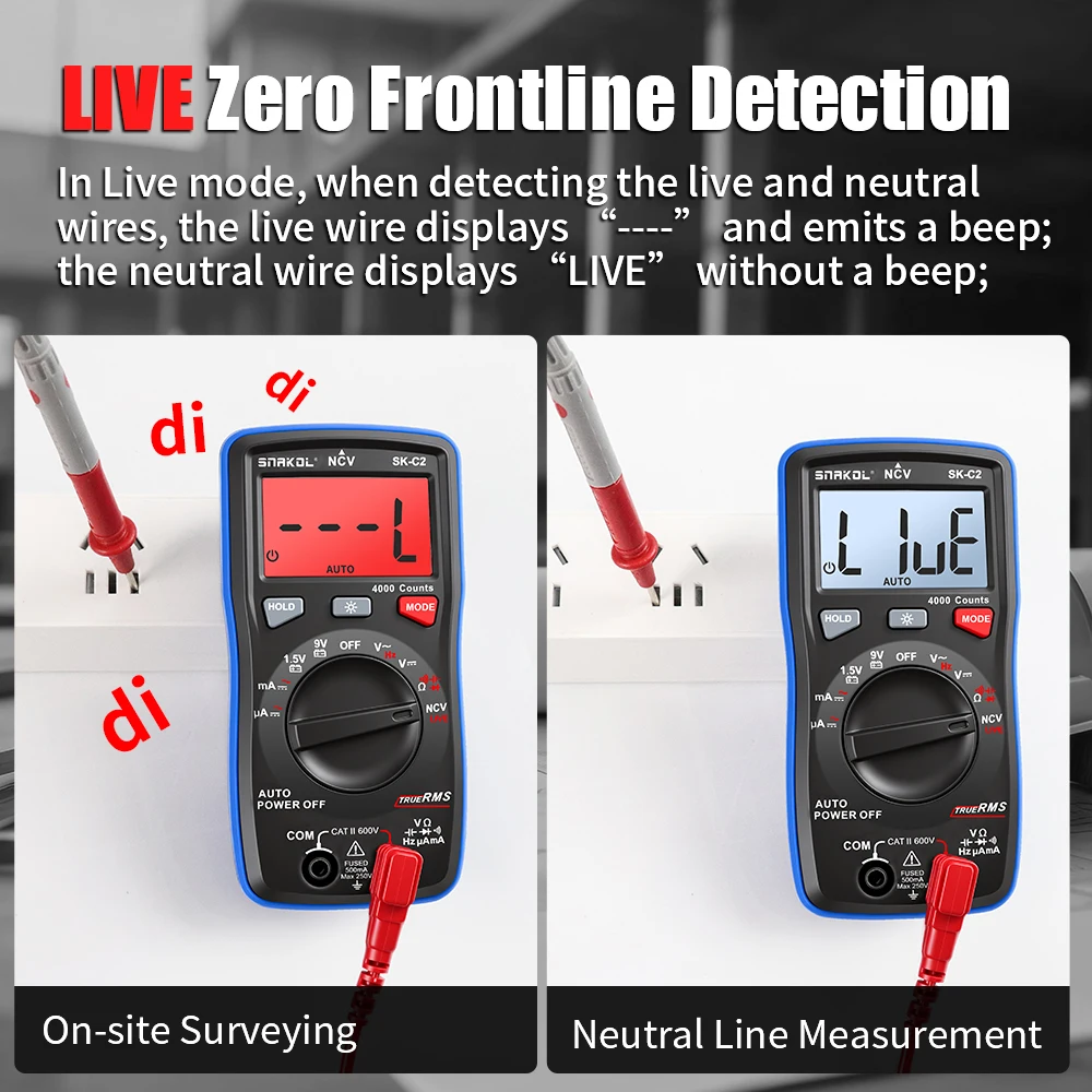 Digital Multimeter Voltage Resistance Meter LCD Voltage Current Detector High-Precision Multi-Function Tester Volt Amp Ohm Meter view 3