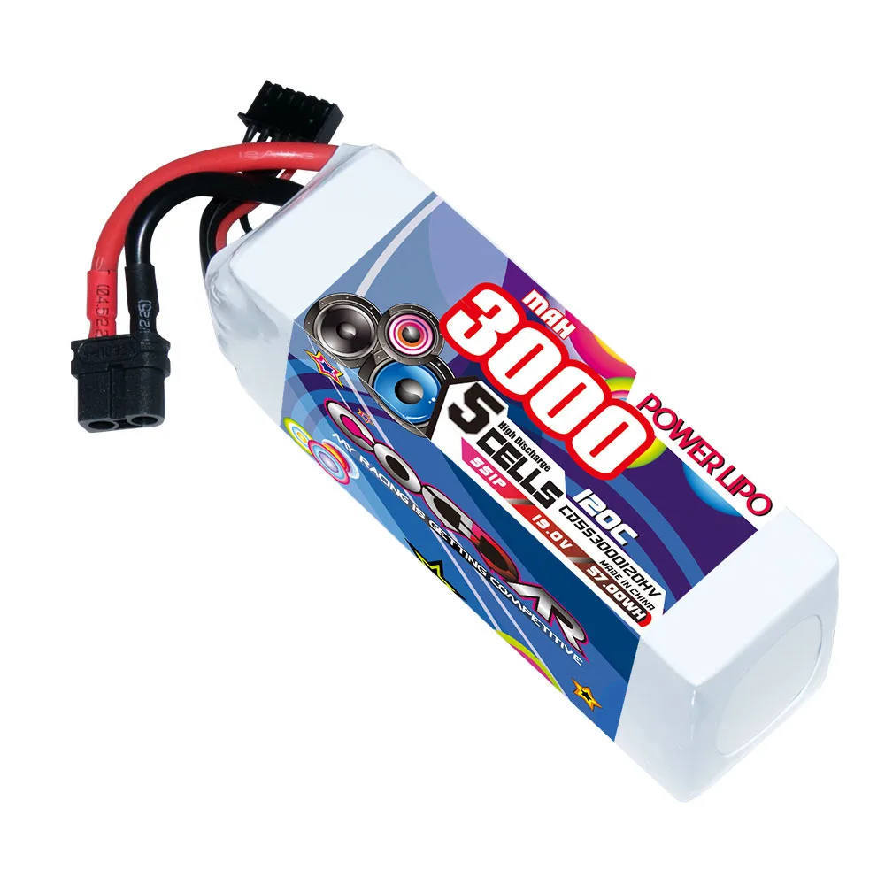 New 22.8V 19V 5000mAh 3000mAh 120C Lipo Battery For FPV RC Quadcopter Aircraft With EC5/XT90 Plug Rechargeable Battery 1Pcs