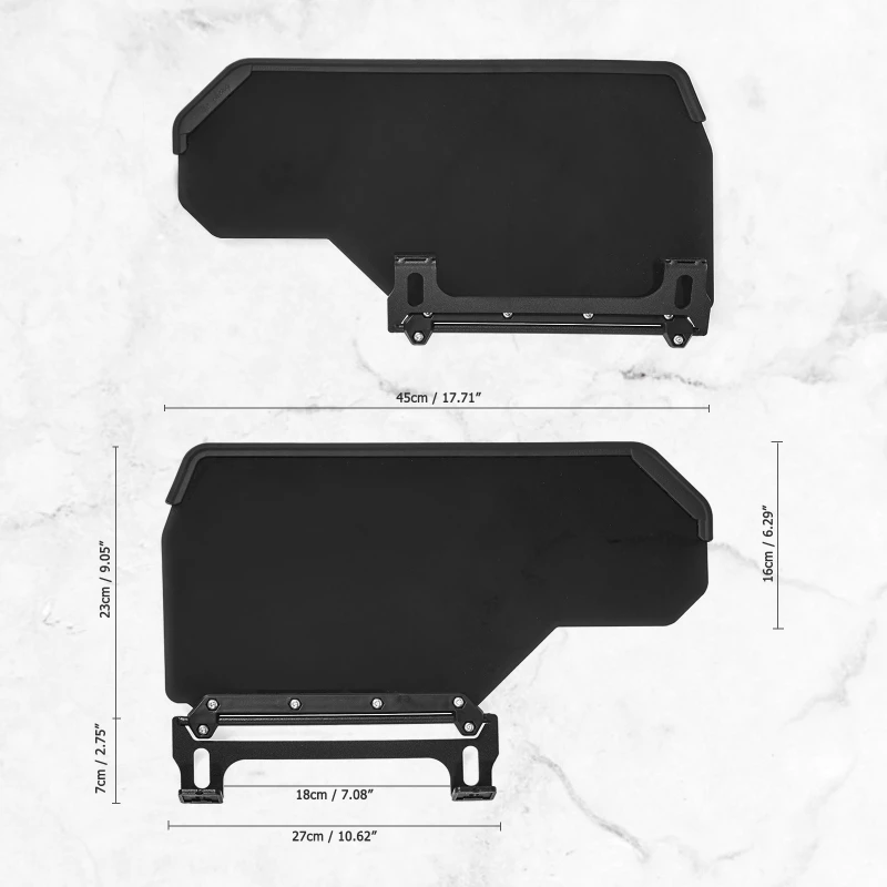 Parasol lateral para ventana de coche, accesorios protectores (izquierda + derecha) aptos para Wrangler 2018-2021 JL, 2 unidades