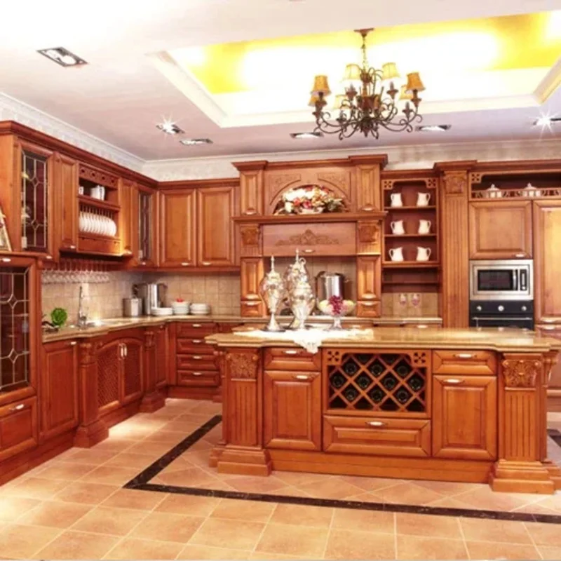 Hot-selling American-style kitchen storage , prefried solid wood, factory-ized wall cinets