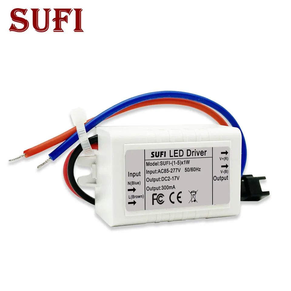 LED Driver Ballast 1W 3W 5W LED Bead Down Lamp Ceiling Light Spot Light Constant Current Drive Power Supply Lighting Transformer