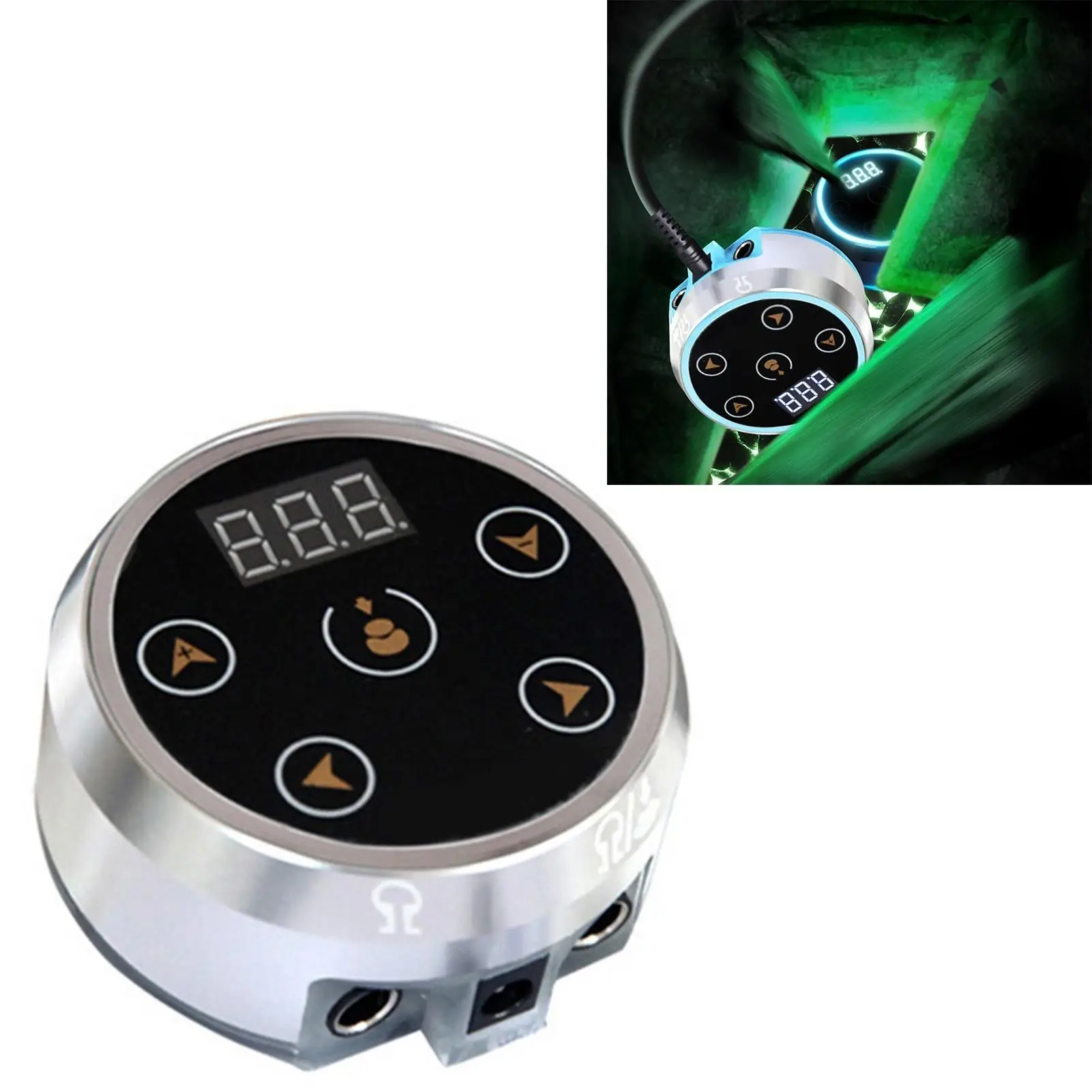 الوشم إمدادات الطاقة شاشة الكريستال السائل الكهربائية قلم الوشم آلة صندوق الطاقة الولايات المتحدة التوصيل التبديل زر واحد جاك المدخلات