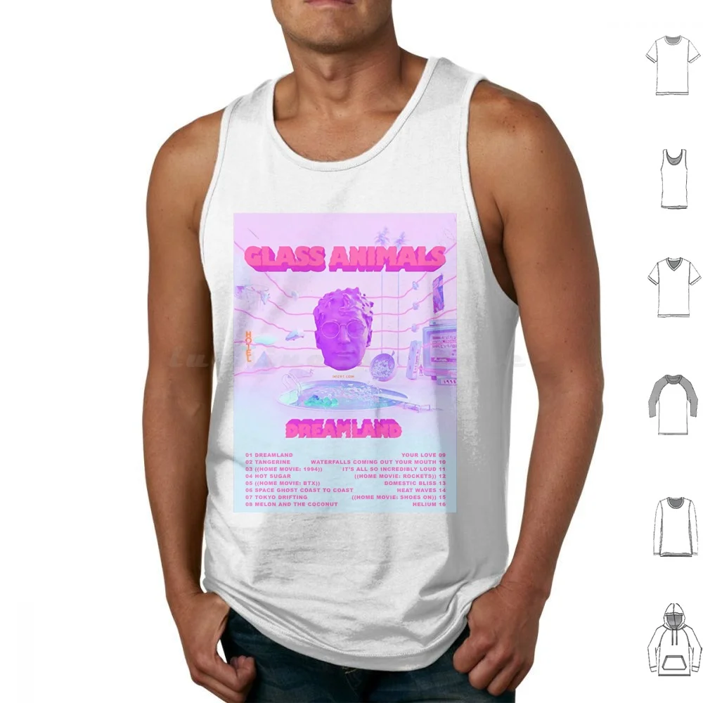 Glass Animals Tank Tops Vest Sleeveless Glass Animals Dreamland Heatwaves Heat Waves Tangerine The Other Side Of