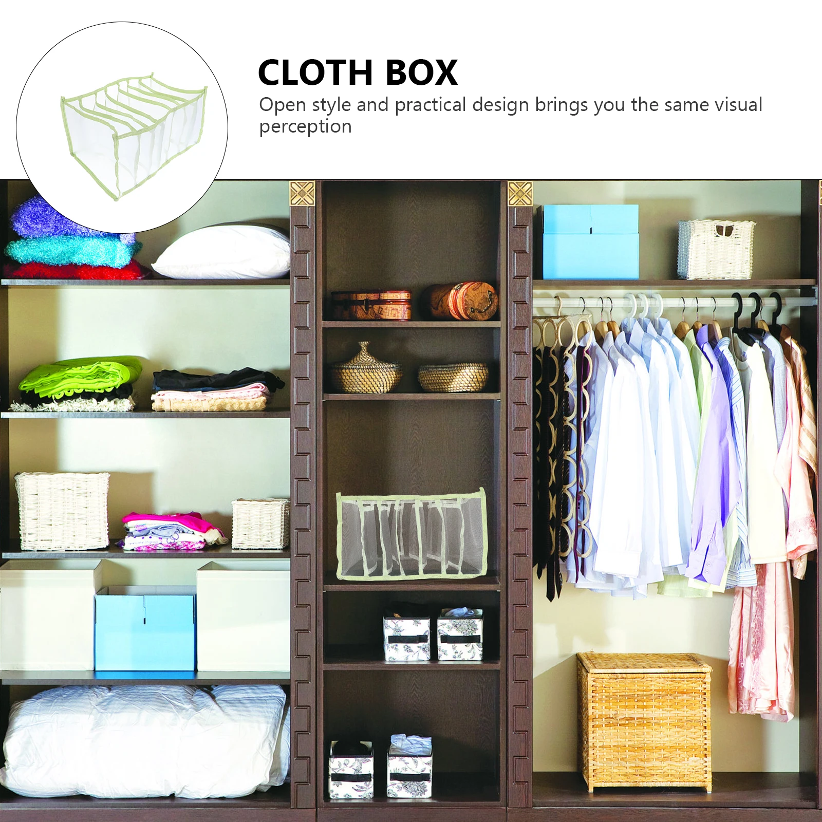 

2Pcs Underwear Drawer Box Mesh Container Foldable ganizer Closet Socks Bra Storage Travel Home Bedroom Use Lightweight