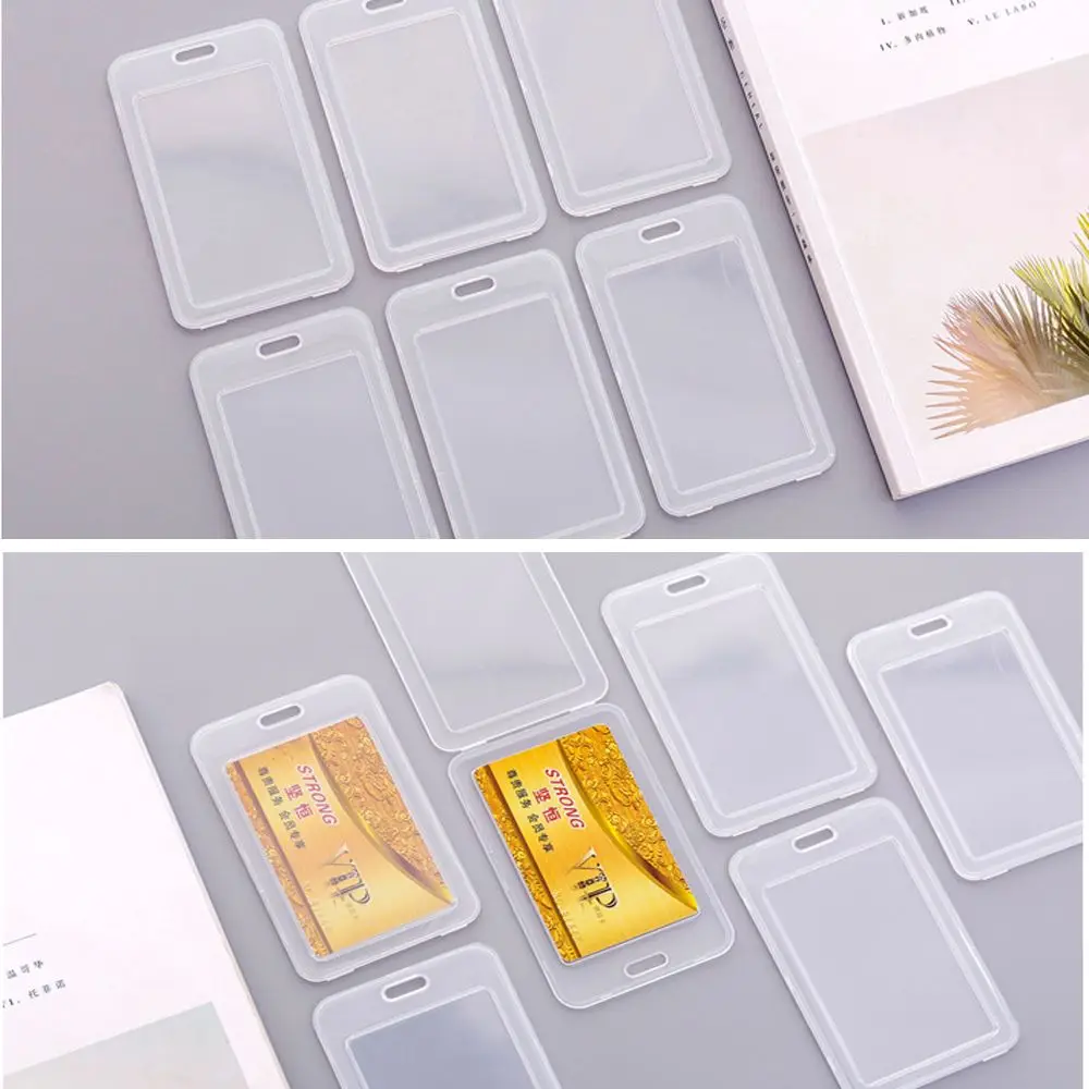 Safety Work Card Holder Plastic Business Card Case Transparent Protection Sleeve IC Card Holder