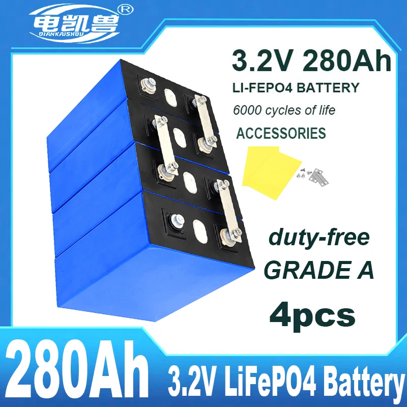 8000 Cycles A grade 320Ah 280Ah 230Ah 202Ah 150Ah 120Ah 105Ah lithium iron phosphate battery 3.2V rechargeable Cell solar system