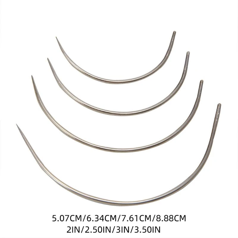 Curved Needles 4 Pcs Making Blocking Knitting Accessory Supplies