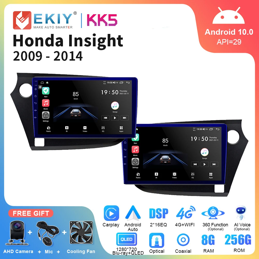 

EKIY KK5 8G + 128G Android 10 автомобильный радиоприемник для Honda vision 2009 - 2014 Автомобильный Carplay стерео Мультимедиа GPS Navi 2 Din DVD Head Uni