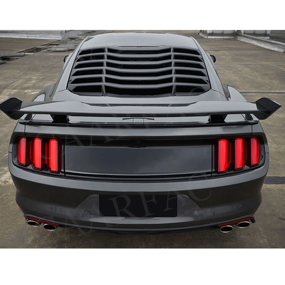 ABS Gloss Black Car Rear Window Decorate louver for Ford Mustang 2015-2020 Car Air Outlet Bumper Shutter Grill Frame Car Styling