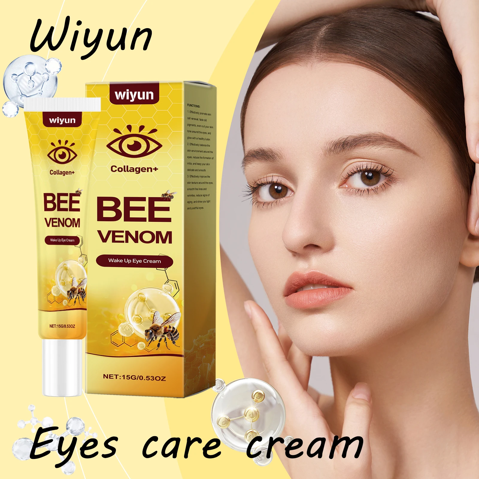 

Wiyun Eye Skin Care Cream Nourishing Remove Dark Circles Fade Fine Lines Lifting Tightening Enhance Elasticity Eye Cream