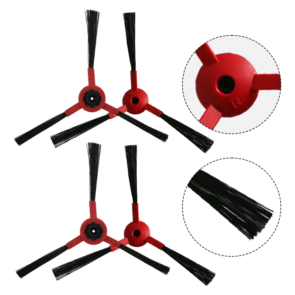 4 Pack Replacement Side Brushes for Haier HSR Robotic Vacuum Cleaner Maintains Efficient Navigation and Cleaning Coverage