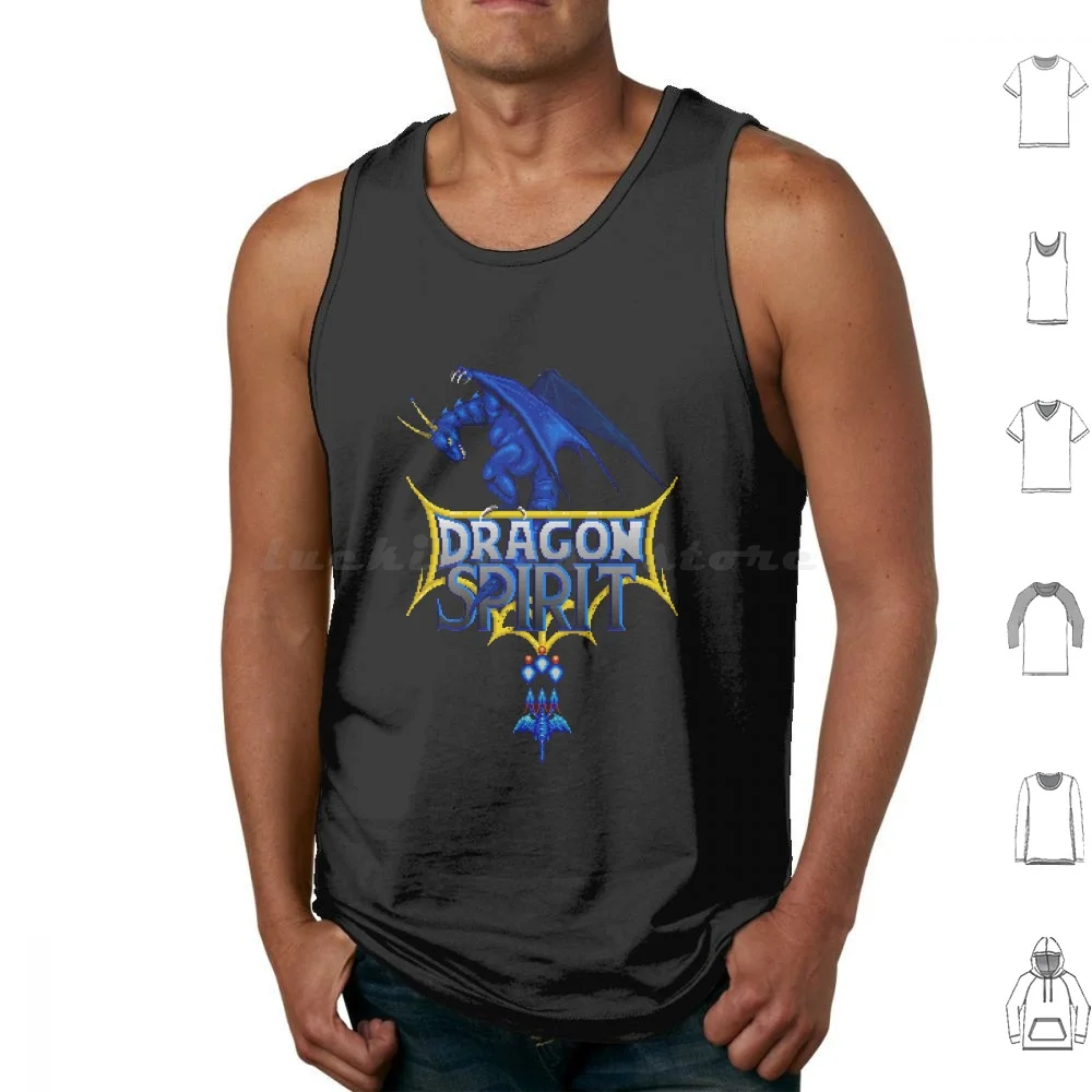 Dragon Spirit Tank Tops Vest Sleeveless Commodore Amiga Screen Computer Retro Classic Bit Pixel Geek Video Game Sprite Dragon