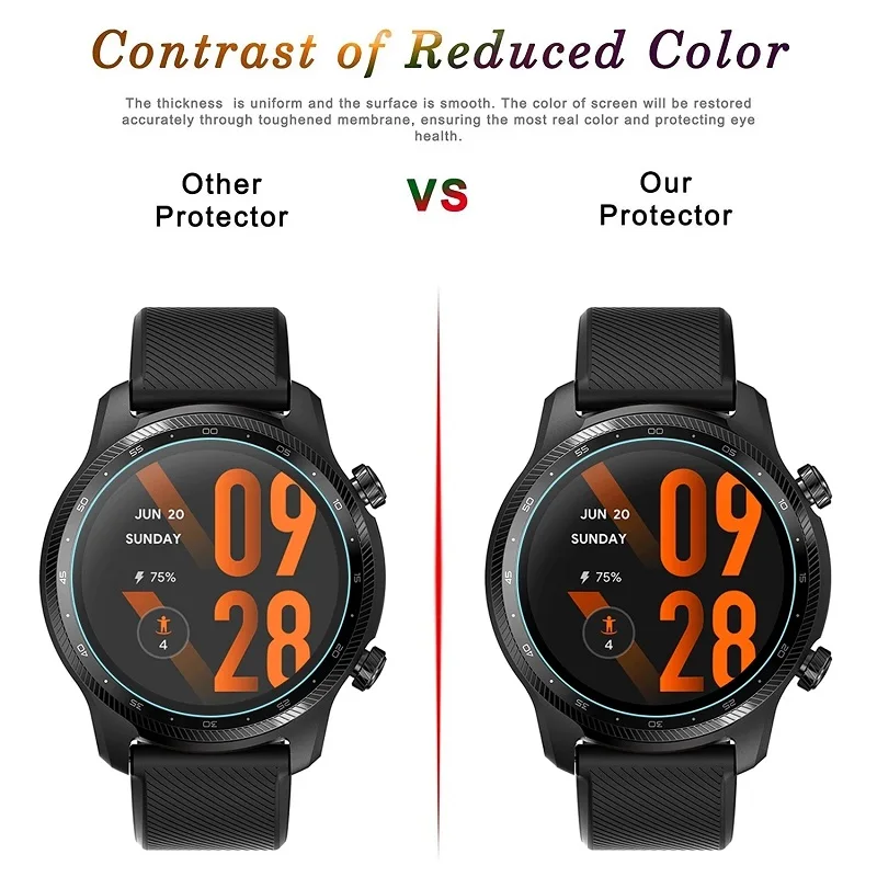 Protective Glass Compatible for Ticwatch Pro 5 Screen Protector for Ticwatch Pro 3 Ultra GPS Ticwatch Pro 5 Glass Film Protector