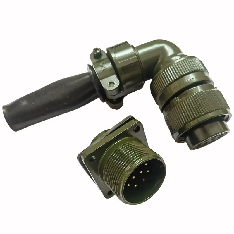 

SHGO-MS3102A18-1P MS3108A18-1S Aviation Plug 10 Core Waterproof Connectors, Bend Type Industrial Circular Cable Socket