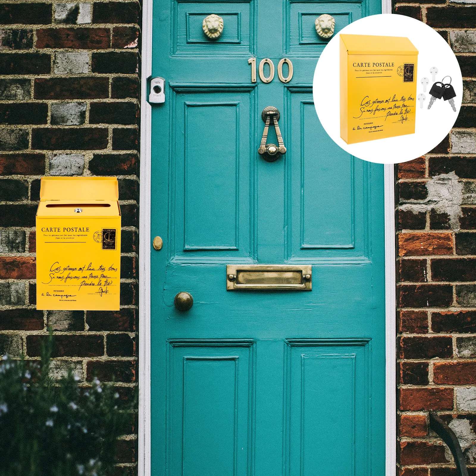 

Iron Mailbox Wall Mount Heavy Duty Metal Post Box Retro Letter Organizer Locking Drop Box For Home Office Suggestion