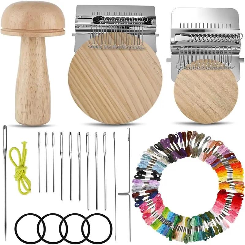 

【HOT ITEMS】Mushroom Set Knit Patch Mini Sewing Kit Speedweave Darning Sewing Kit 100 Colors Thread For Handcraft DIY