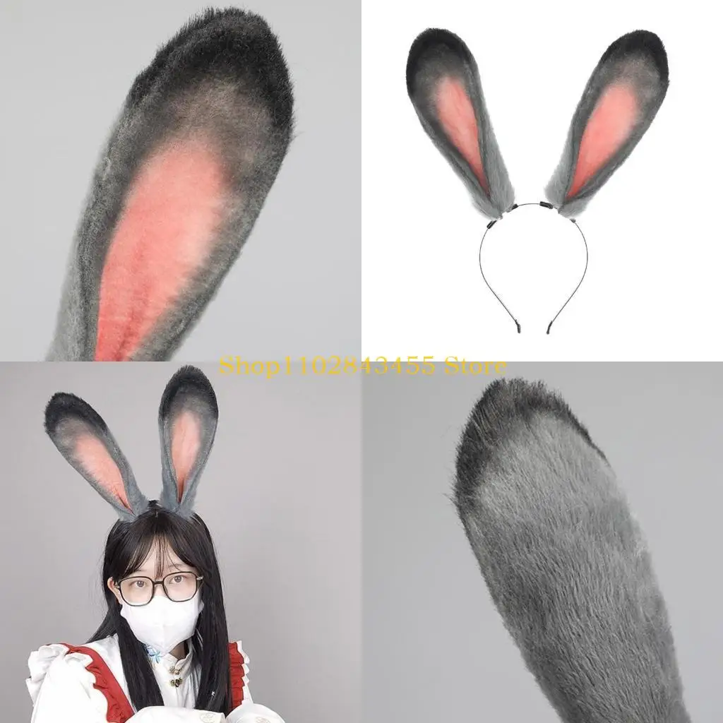 49mc-イースターパーティーぬいぐるみバニーヘッドバンド女性メイクコスプレパーティー帽子用品