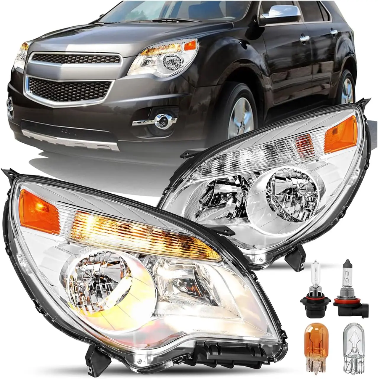 

STLFAuto Headlight Assembly External Lighting Auto Halogen Headlight for Chevrolets Equinox201020112012 2013 2014 2015 2016 2017