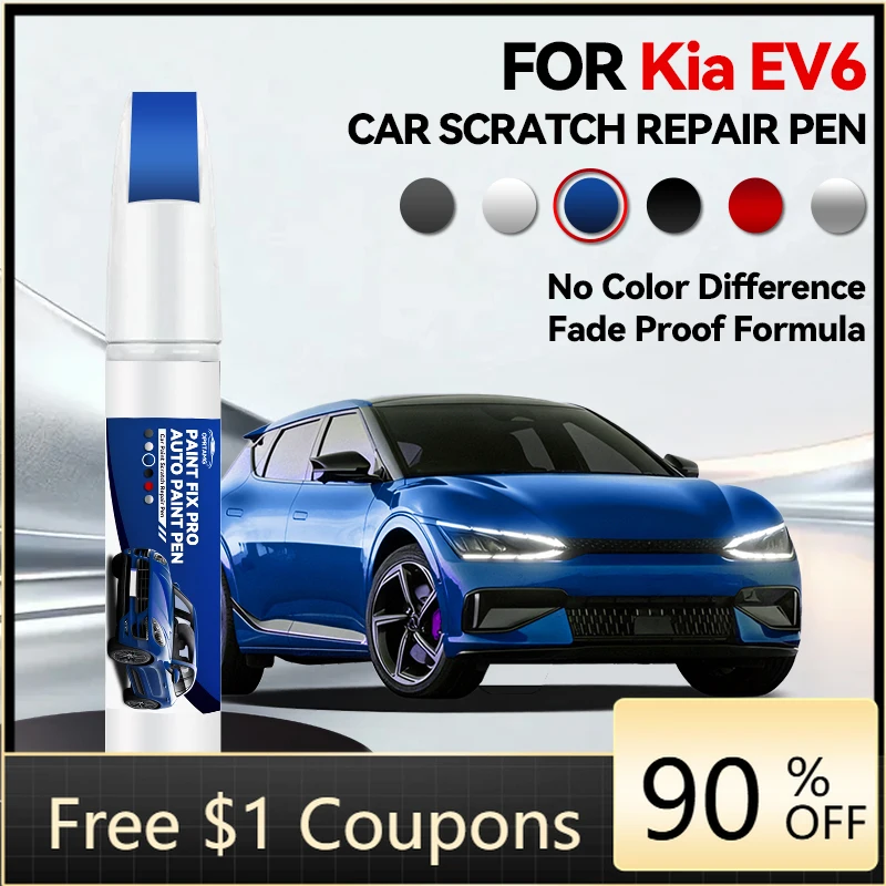 

Автомобильные аксессуары для ремонта лакокрасочного покрытия KIA EV6: карандаш для подкраски, средство для удаления царапин, DIY-аксессуары для авто, красный, черный, ABP, серый перламутр