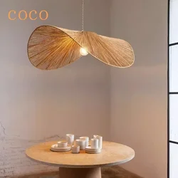 Handmade Rattan LED Pendant Lighting Living Room Home Decorations Dining Room Loft Minimalism Lustre Hanging Lamps Fixtures