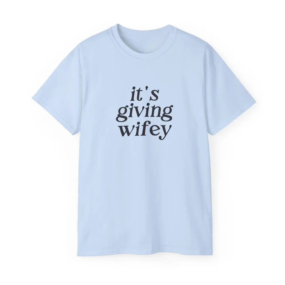 It's Giving Wifey Letters Printed Bride to Be T Shirts Female White Loose Short Sleeve Cotton Top Tee Wedding Day's Gift For Her