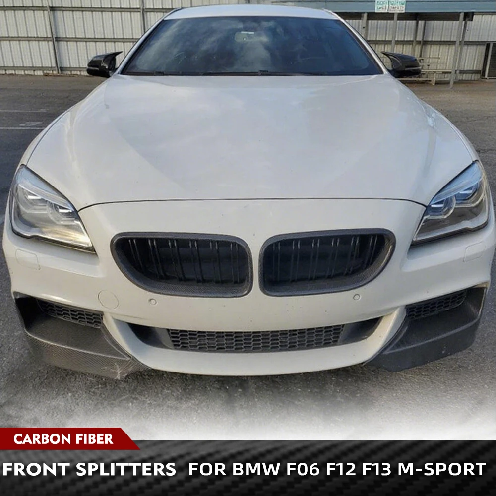 

For BMW 6 Series F06 F12 F13 M-Sport 2012 Carbon Fiber Car Front Bumper Canards Lip Splitters Car Front Racing Body Kits Spoiler