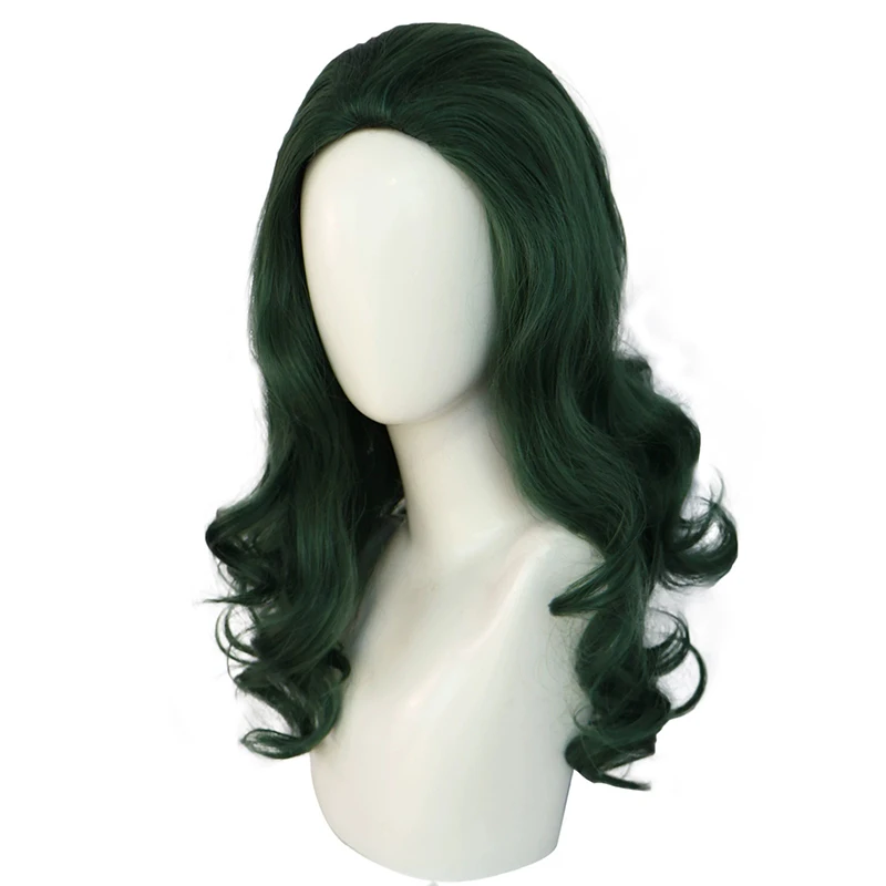 Jennifer susan walters cos peruca anime mulher selvagem hulk modelagem de papel verde escuro cabelo longo concerto roupas combinar longo cabelo encaracolado