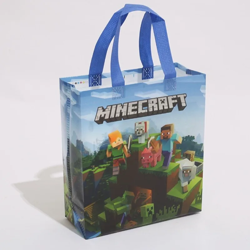 6 قطعة حقيبة يد ماين كرافت للبنين بنات لعبة ستيف بكسل نمط الهدايا حقيبة التخزين حقائب كتف لطيف حقيبة تسوق محمولة #5