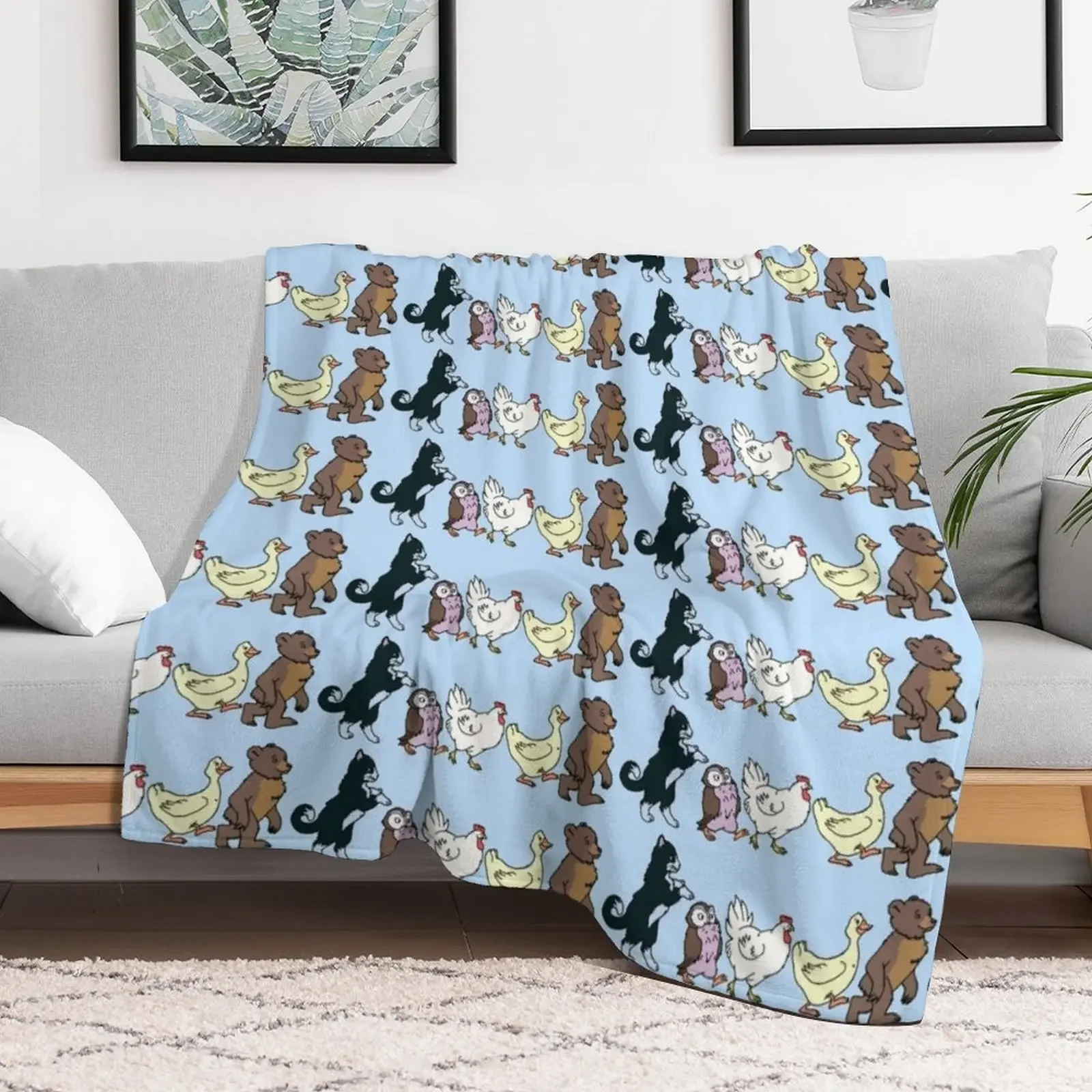 Little Bear and Friends Art Throw Blanket Luxury Brand Sofa Throw heavy to sleep Blankets