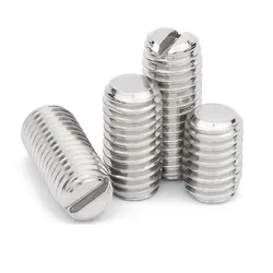 2/50 M1.2 M1.4 M1.6 M2M2.5 M3 M4 M5 M6 M8 M10 M12 GB73 DIN551 Stainless Steel Slotted Head Flat End Headless Grub Bolt Set Screw