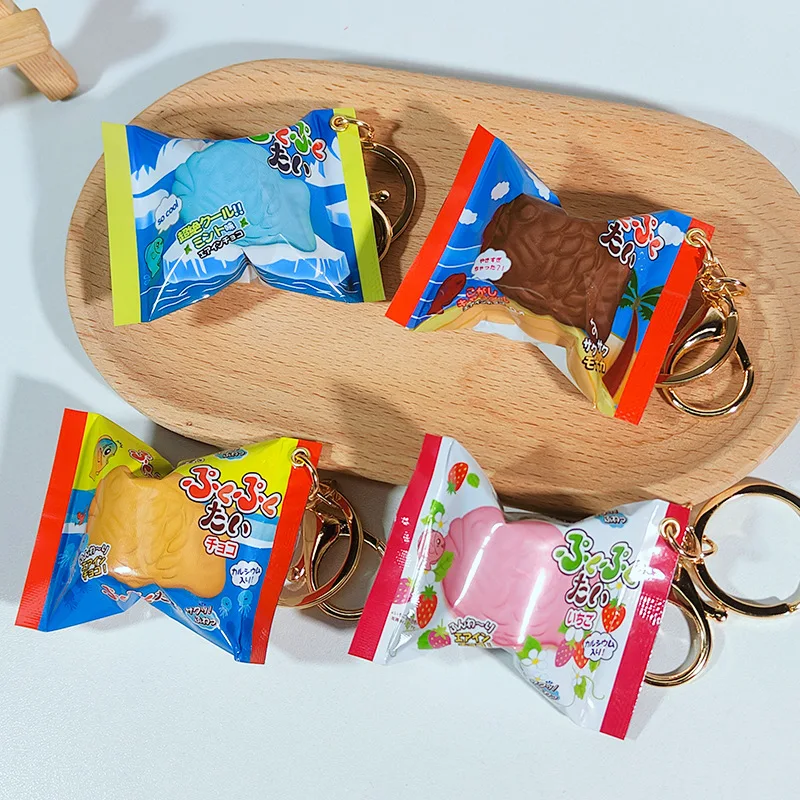 Simulated Japanese Classic Small Fish Snack Bag  Pendant Student Keychain Pendant