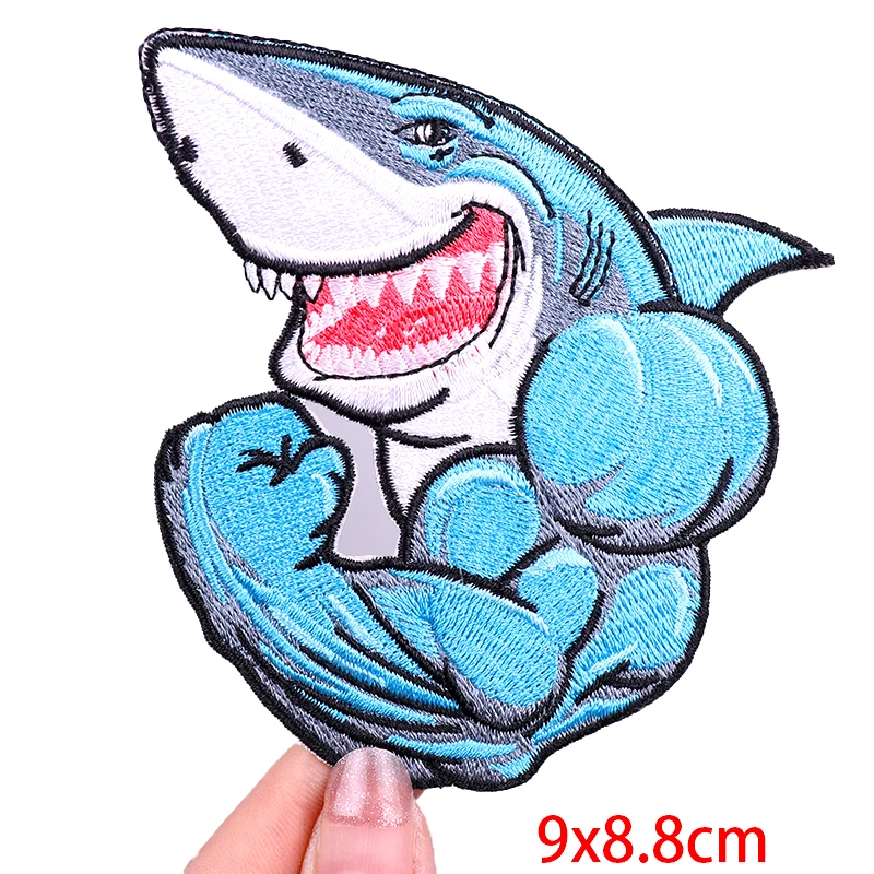 Parche bordado dinosaurio y oso muscular – termoadhesivo para coser - imagen 5