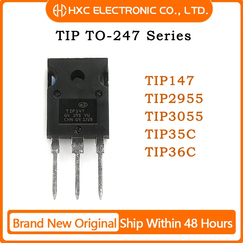 

10PCS/LOT TIP147 TIP2955 TIP3055 TIP35C TIP36C TO-218 Bipolar Transistors