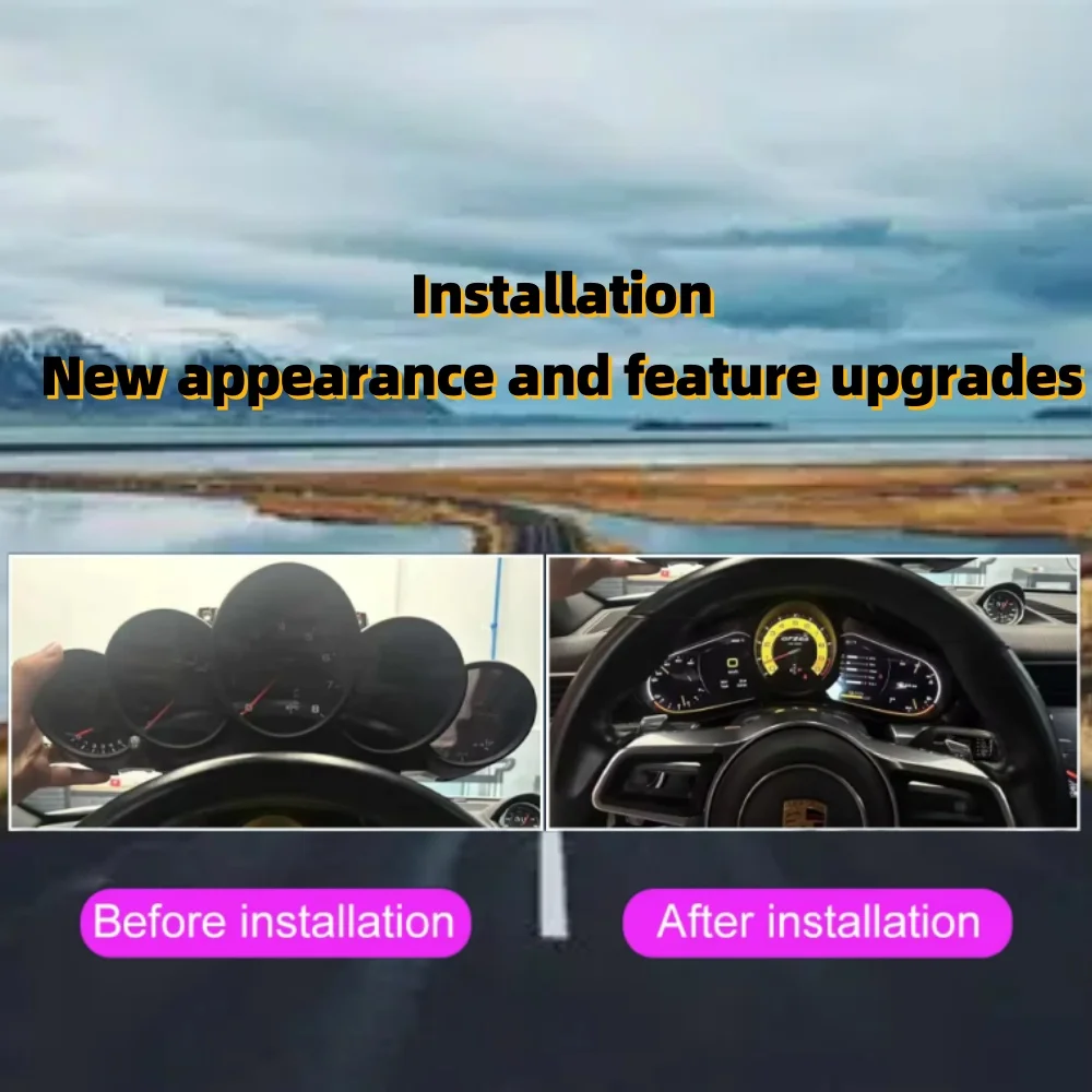 لبورشه 911 كايين باناميرا ماكان 2010 2010-2017 عداد السرعة لوحة القيادة التوصيل والتشغيل أداة العنقودية الرقمية للسيارة CockPit