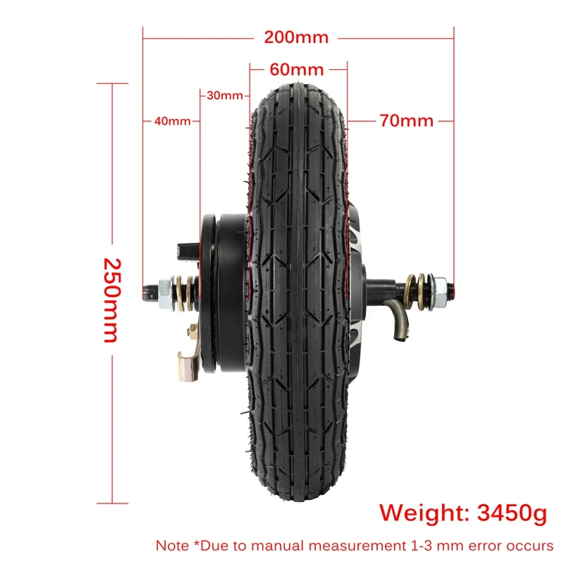 10 inch Adult Electric Scooter 24V 36V 48V 350W Motor Wheel DC Brushless Motor With Tire bicicleta electrica Electric Bike kit