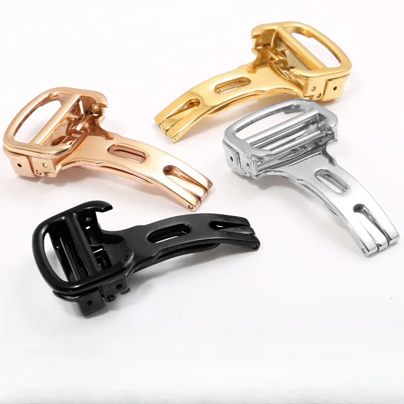 

For Cartier Steel Rose Golden Solid Folding Buckle Blue Balloon Claire Tank Series with Tool Universal Accessories