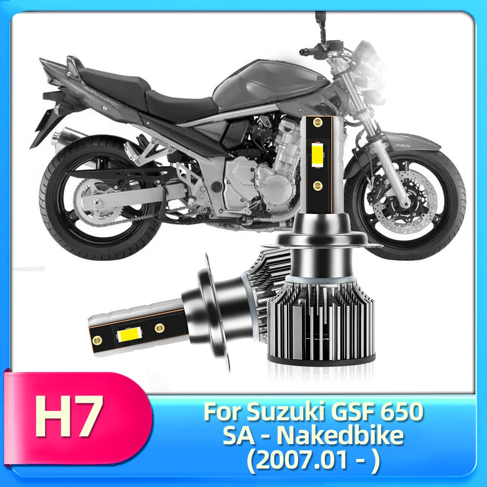 12V Motorcycle Headlight Led H7 Lamp 12V For Suzuki GSF 650 SA -Nakedbike 2007 2008 2009 2010 2011 2012 2013 2014 2015 2016 2017