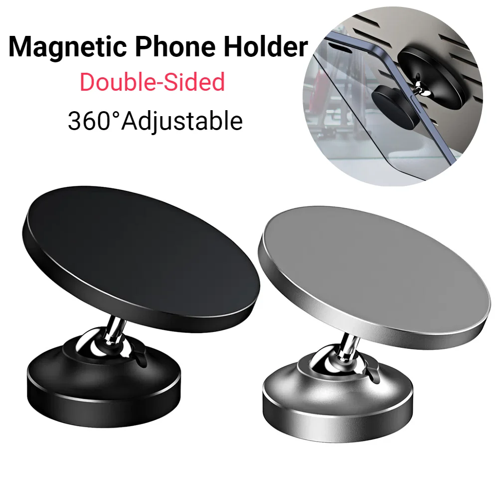 

Double-Sided Magnetic Phone Holder 360°Adjustable Strong Magnet Gym Phone Mount & Holder Fitness Accessory for Gym Car Kitchen