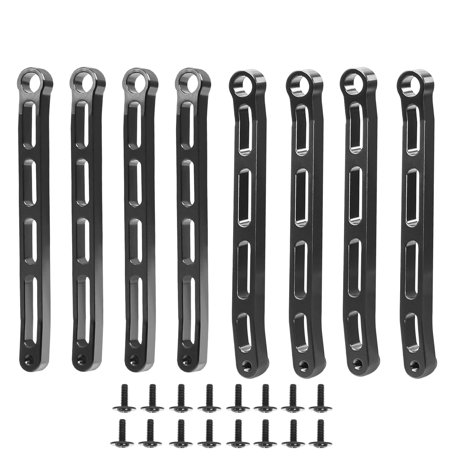 

MN78 8Pcs Aluminum Chassis Wheelbase Steering Links Pull Rod Tie Rod Set For 1/12 MN78 MN-78 MN 78 RC Car Upgrades Parts