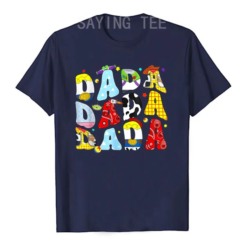 Toy Funny Story Dada Boy Dad Fathers Day Tee for Mens T-Shirt Men\'s Fashion Daddy Gifts Letter Print Short Sleeve Graphic Outfit