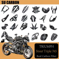Real Carbon Fiber Full Fairing kits For TRIUMPH Street Triple 765 2020-2024 Motorcycle Front Fender Frame Guards Swingarm Covers