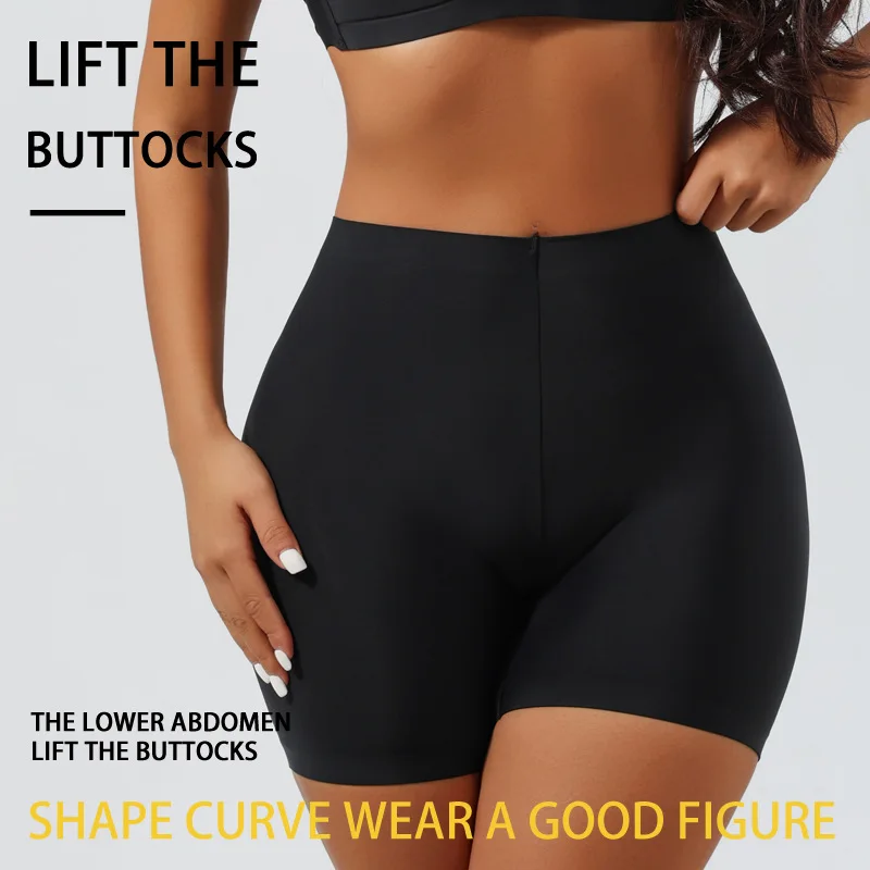 Бесшовные корректирующие трусы со средней талией, европейский стиль, контроль живота, послеродовые брюки для моделирования тела, защитные брюки с подтяжкой бедер