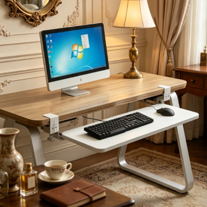Keyboard Drawer Under - Under Desk Keyboard Tray Adjustable Clamp-On