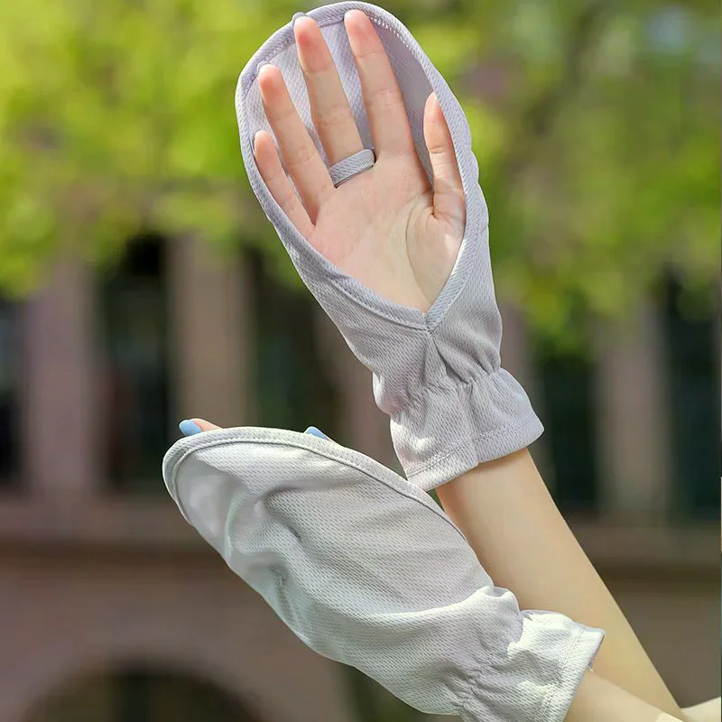 Summer UV Protection Sunscreen Gloves Breathable Thin Women Men Gloves Outdoor Sports Cycling Gloves Sleeve Glove