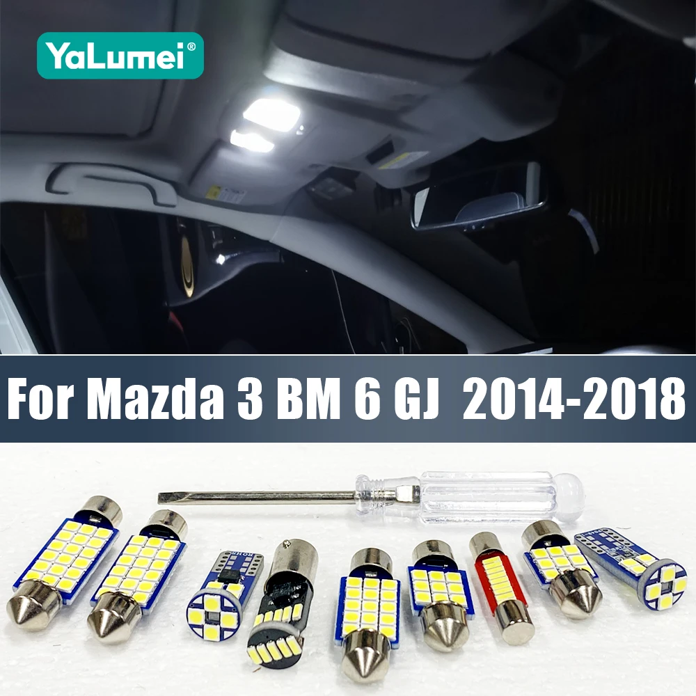 

For Mazda 3 BM Axela 6 GJ Atenza 2014 2015 2016 2017 2018 5PCS Car LED Bulbs Interior Reading Lamp Trunk Light Accessories