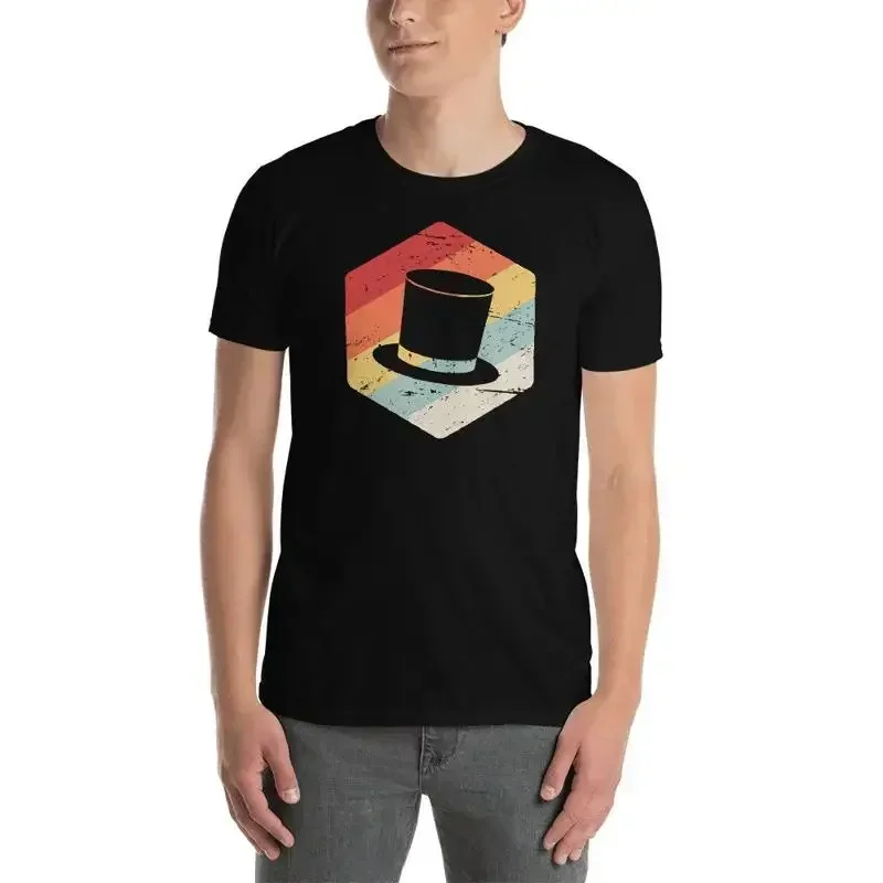 Retro Magician T Shirt Top Hat Professional Stage Musician