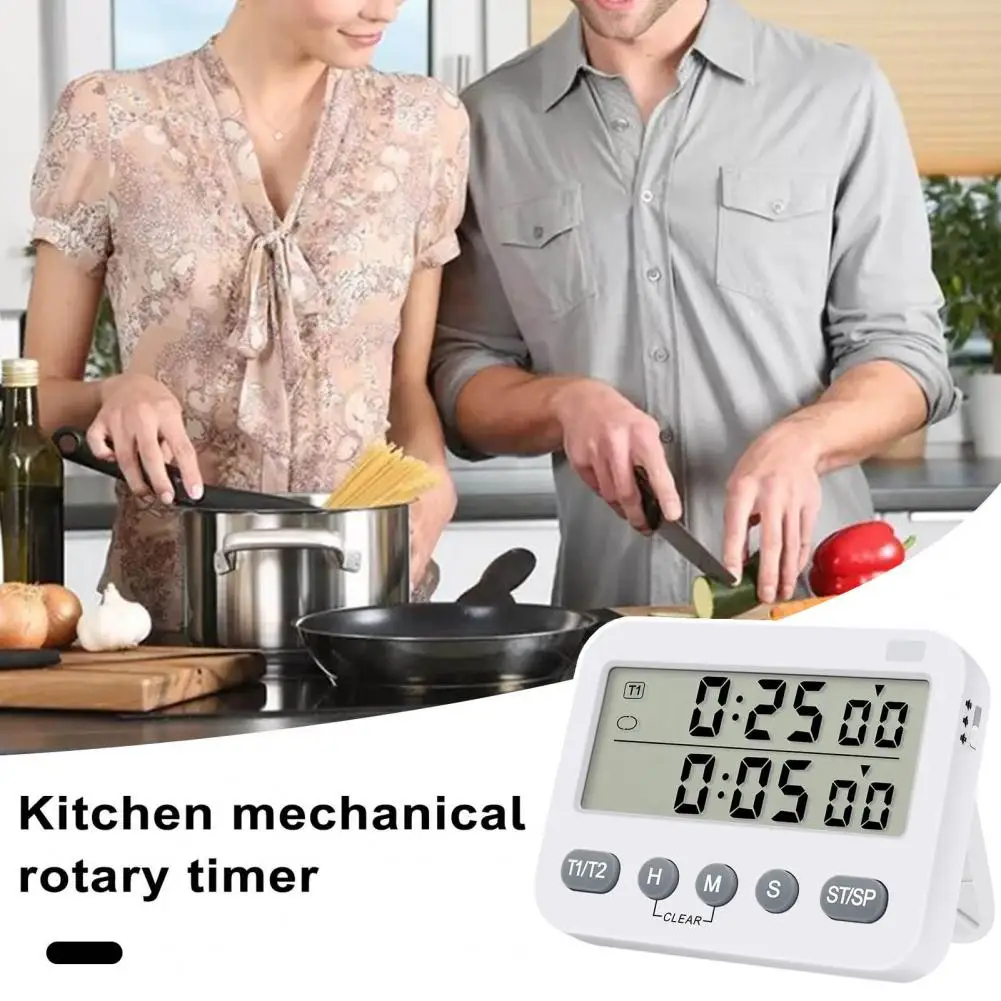 

Alarm Clock Timer Reminder Battery Powered Dual Digital Timer for Efficient Time Management Home Kitchen Sturdy Reliable