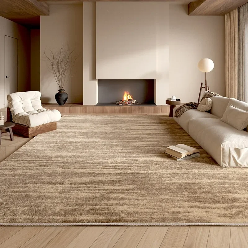 Alfombra para sala de estar Maillard, alfombra de felpa de lujo de alta calidad para dormitorio, decoración del hogar marrón, alfombrillas para el suelo del sofá, jardín